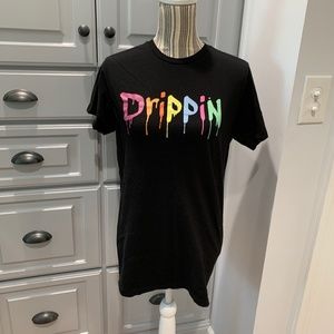 Franchise Los Angeles Black Short Sleeve "Drippin" T-Shirt, Size M